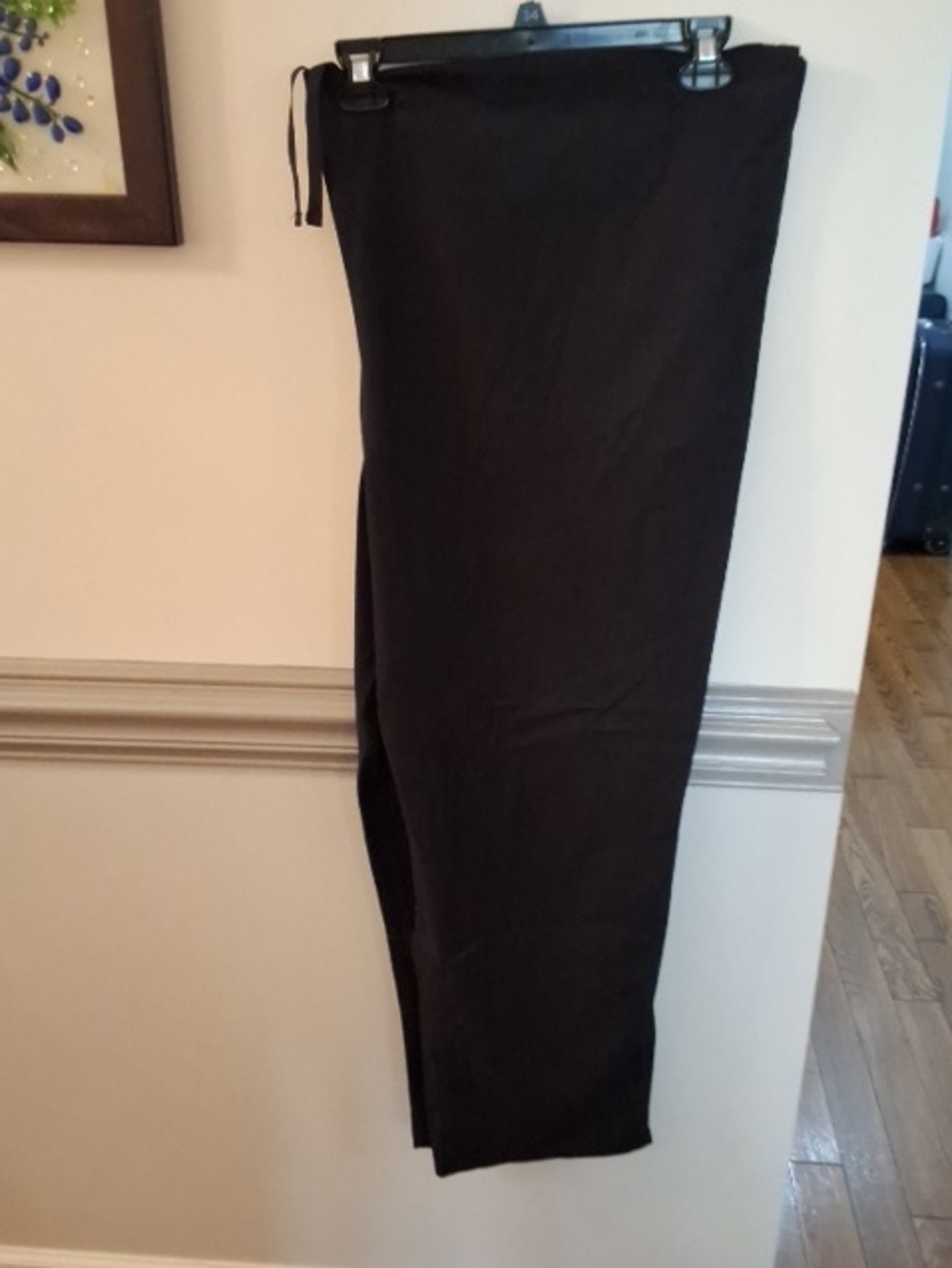 Women's Black Drawstring Scrubs Pants
